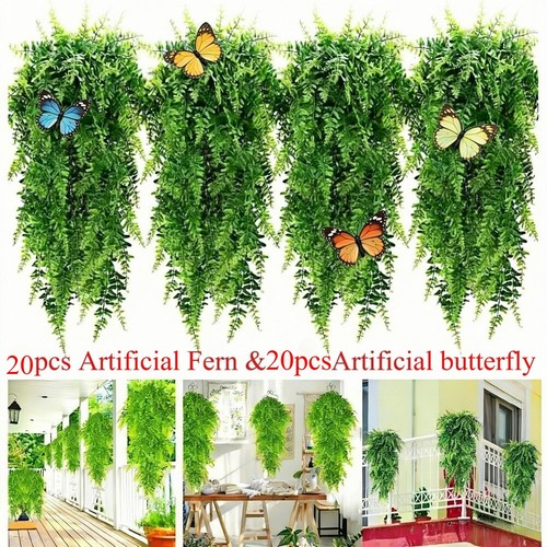 20pcs artificial boston fern - 20pcs,